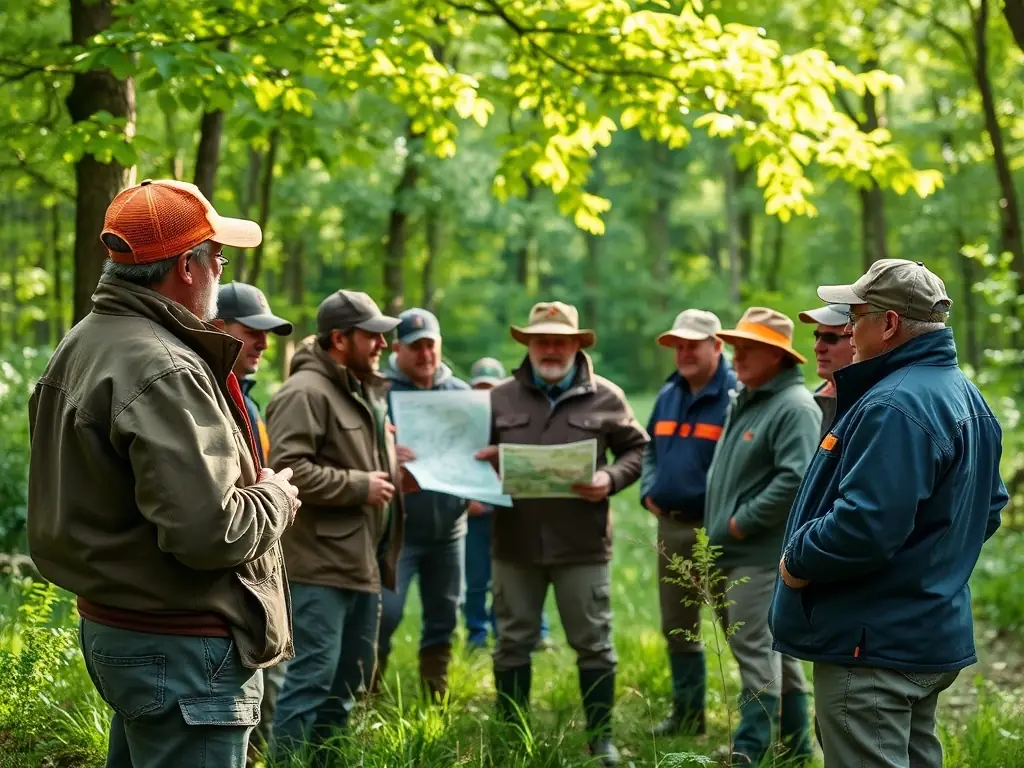 An image showing ACCA members conducting a workshop on ethical hunting practices for local hunters and community members.